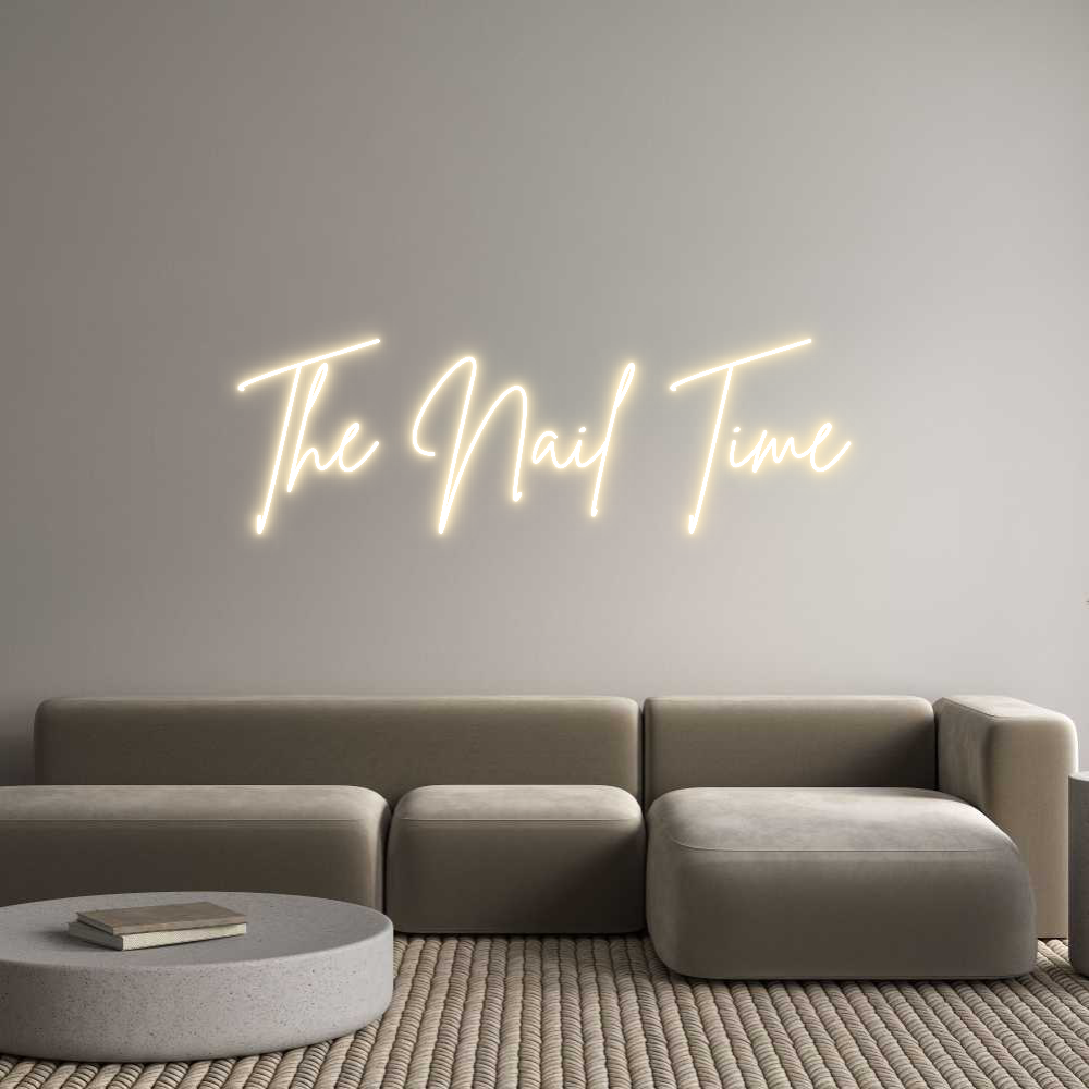 Custom Neon Sign Online Editor The Nail Time