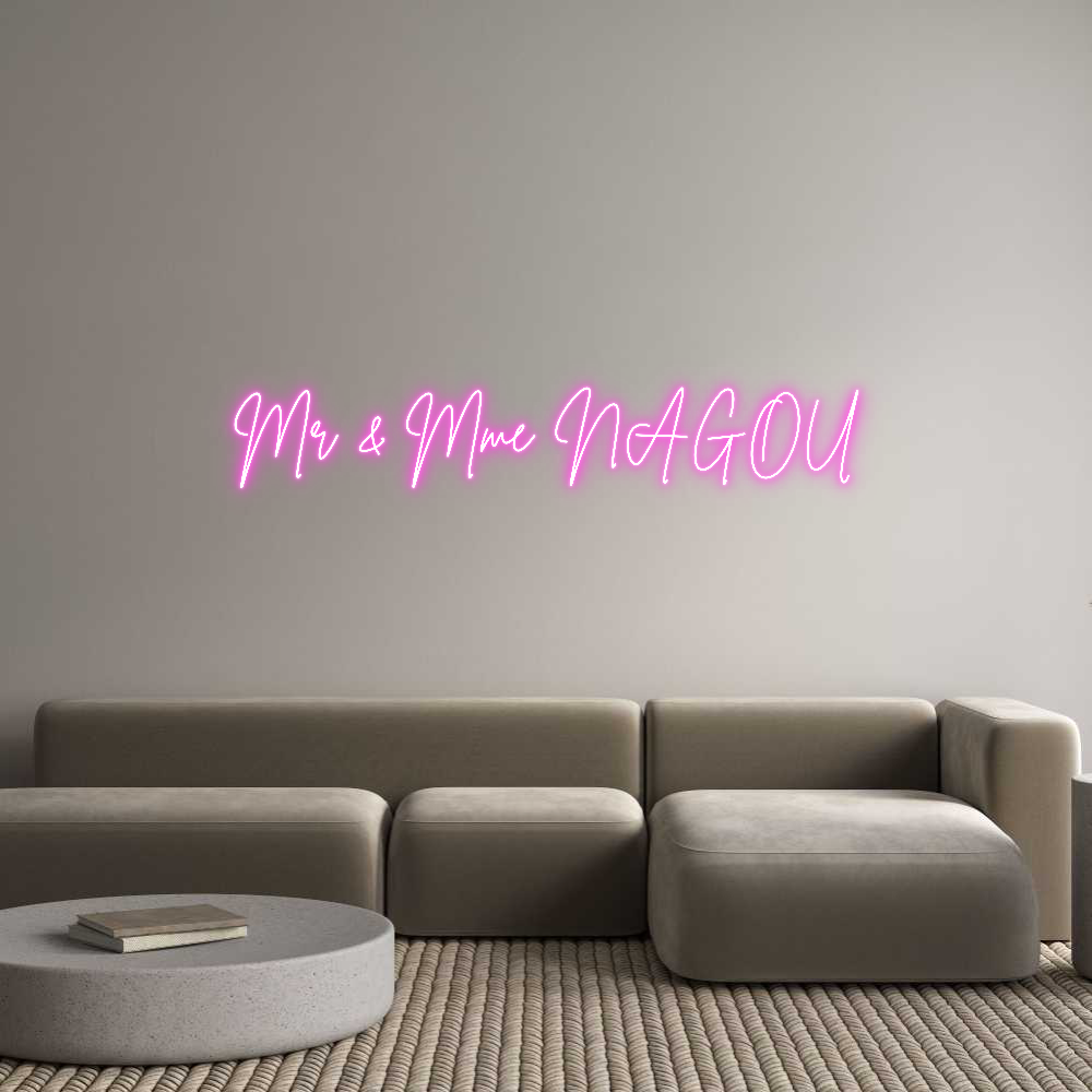 Custom Neon Sign Online Editor Mr & Mme NAGOU