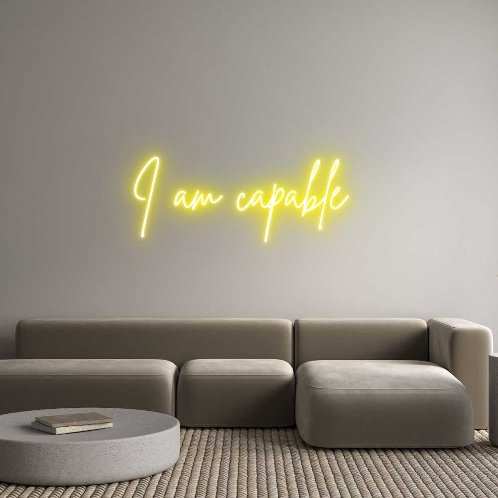 Custom Neon Sign Online Editor I am capable