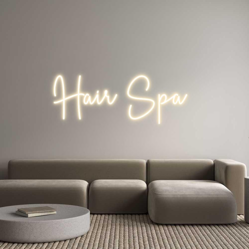 Custom Neon Sign Online Editor Hair Spa