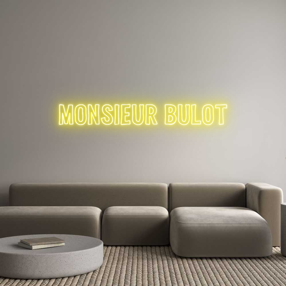 Custom Neon Sign Online Editor MONSIEUR BULOT