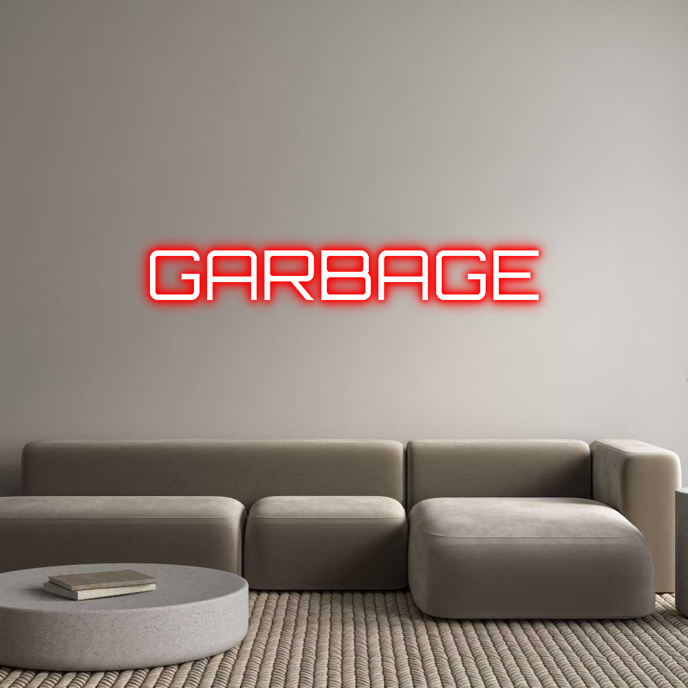 Custom Neon Sign Online Editor GARBAGE