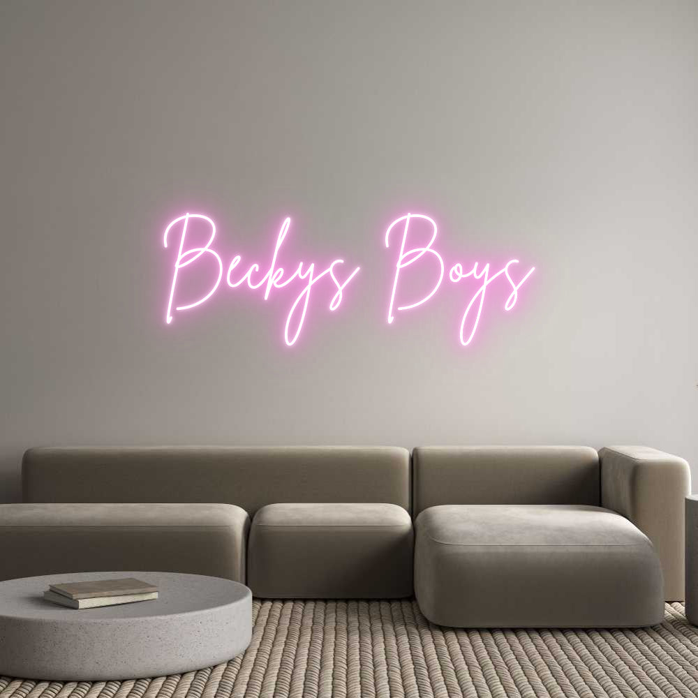 Custom Neon Sign Online Editor Beckys Boys