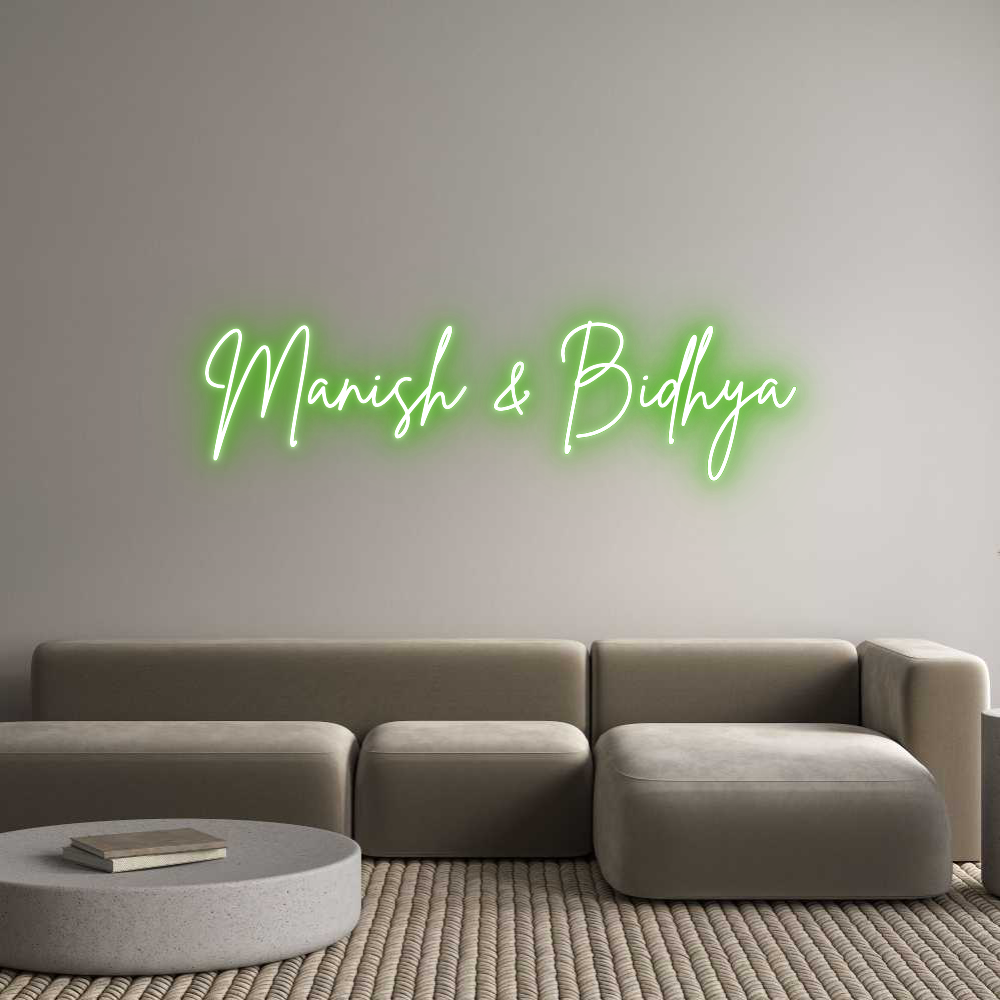 Custom Neon Sign Online Editor Manish & Bidhya