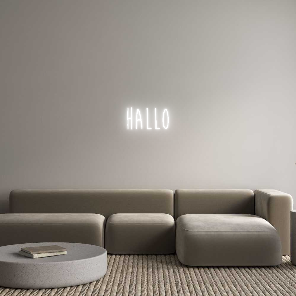 Custom Neon Sign Online Editor hallo