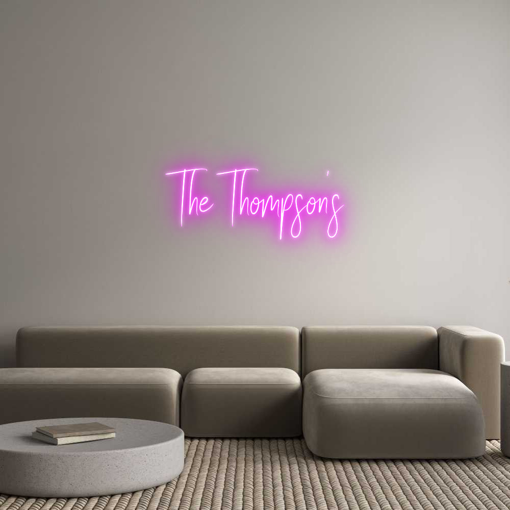 Custom Back Lit Neon Sign Online Editor The Thompson’s