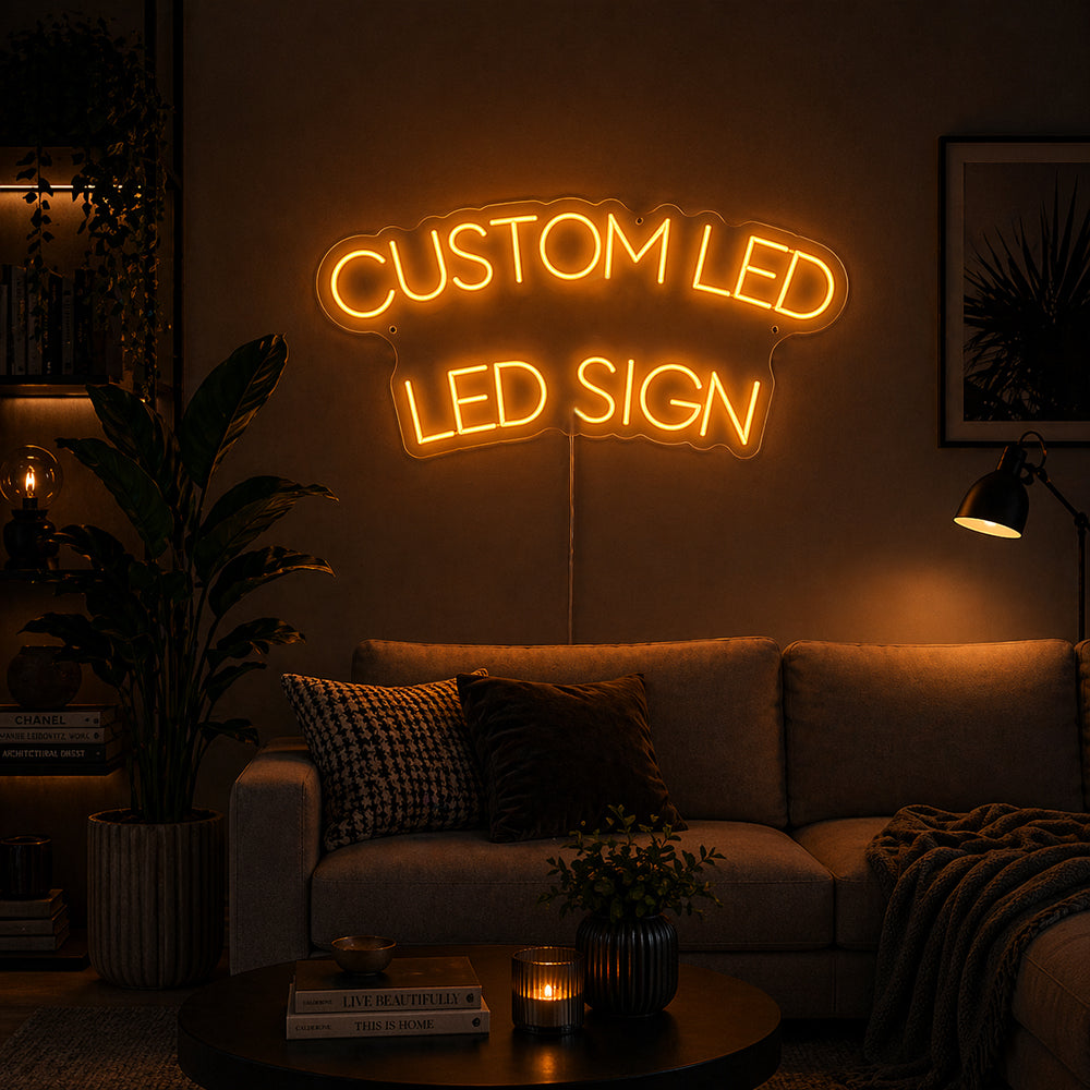Arched Custom Neon Sign with 3 Personalised Lines- Made in London - Online Editor - LED Neon Light