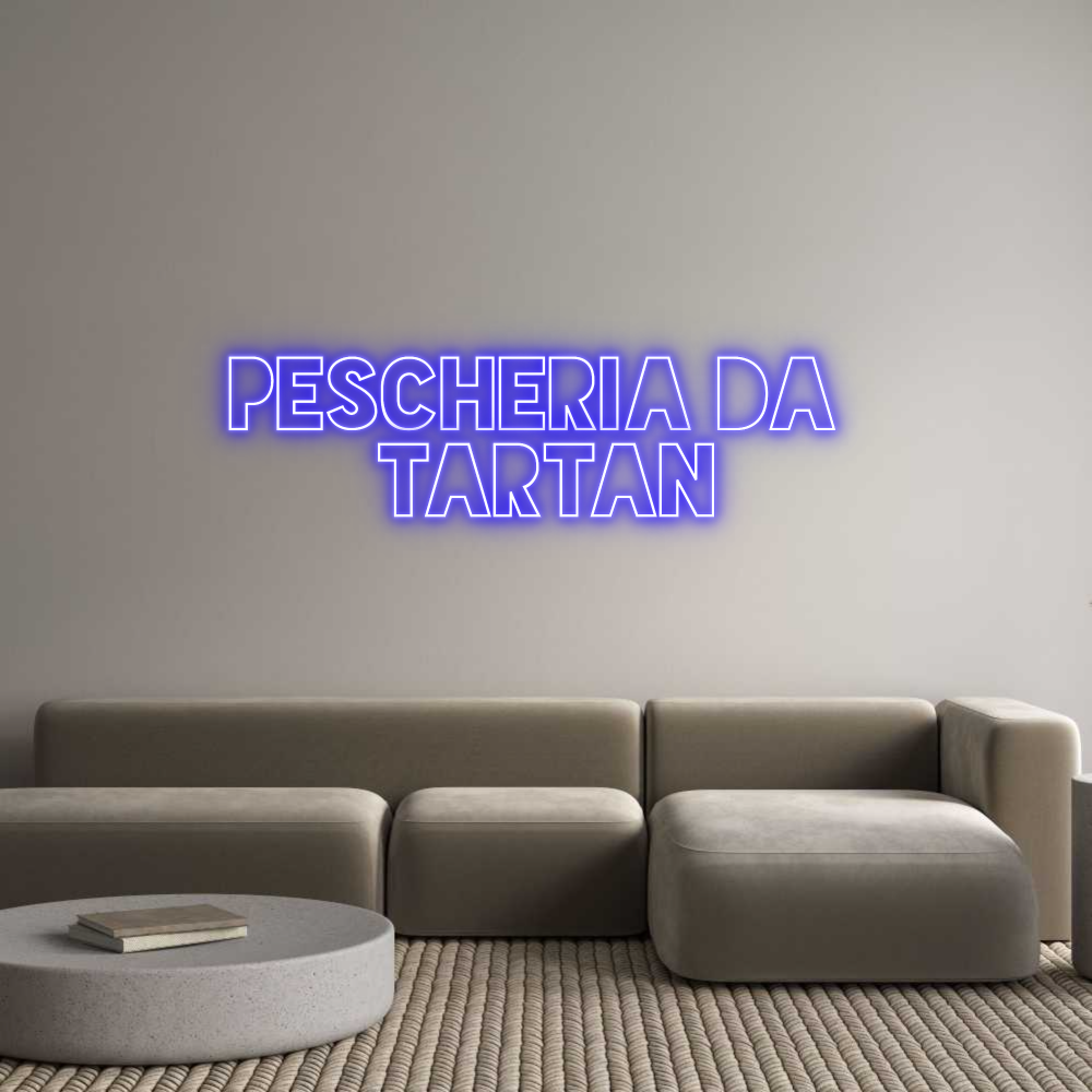Custom Neon Sign Online Editor PESCHERIA DA ...