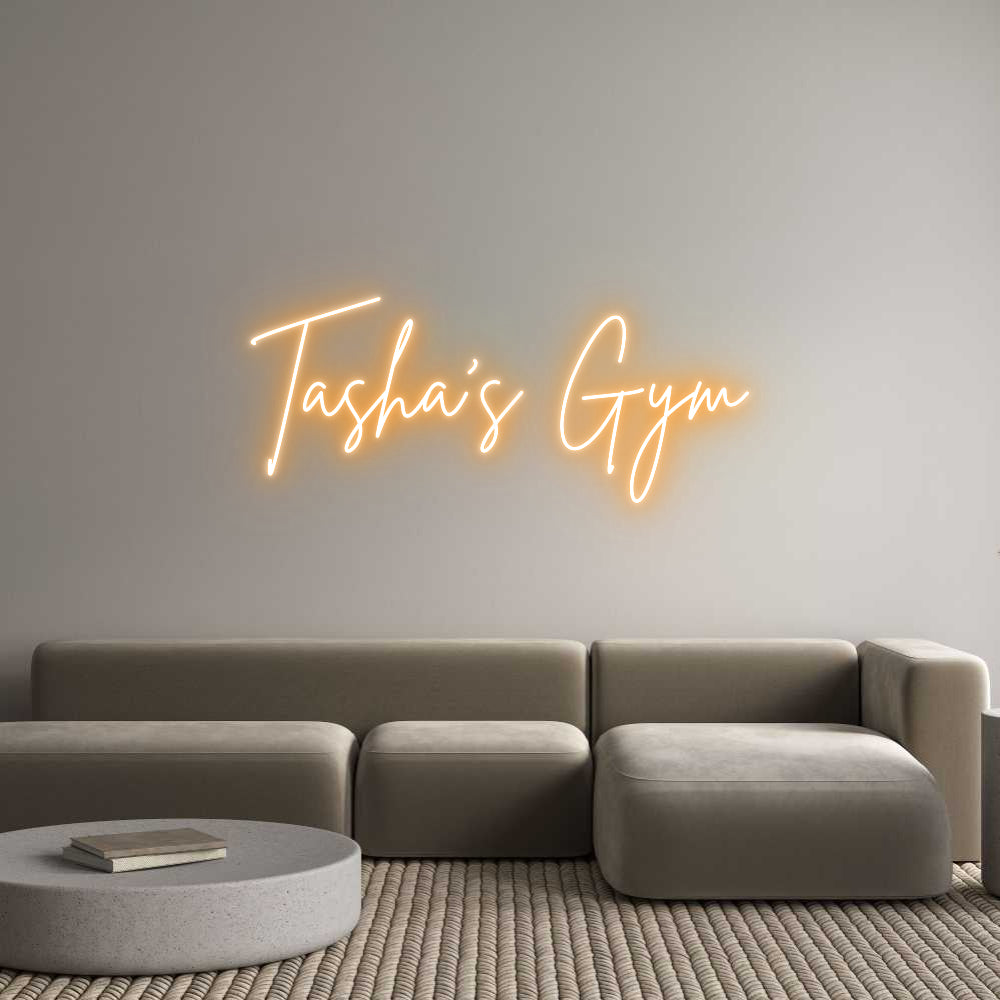 Custom Neon Sign Online Editor Tasha's Gym