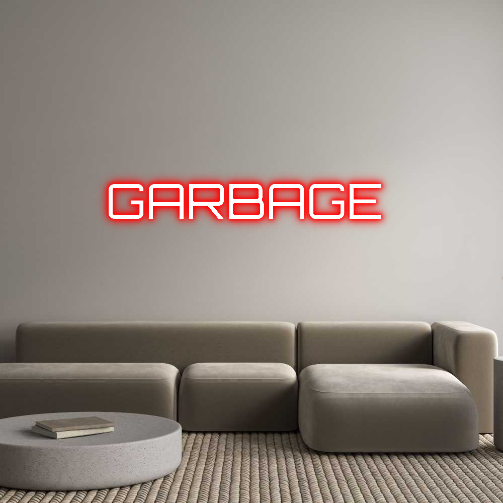 Custom Neon Sign Online Editor GARBAGE