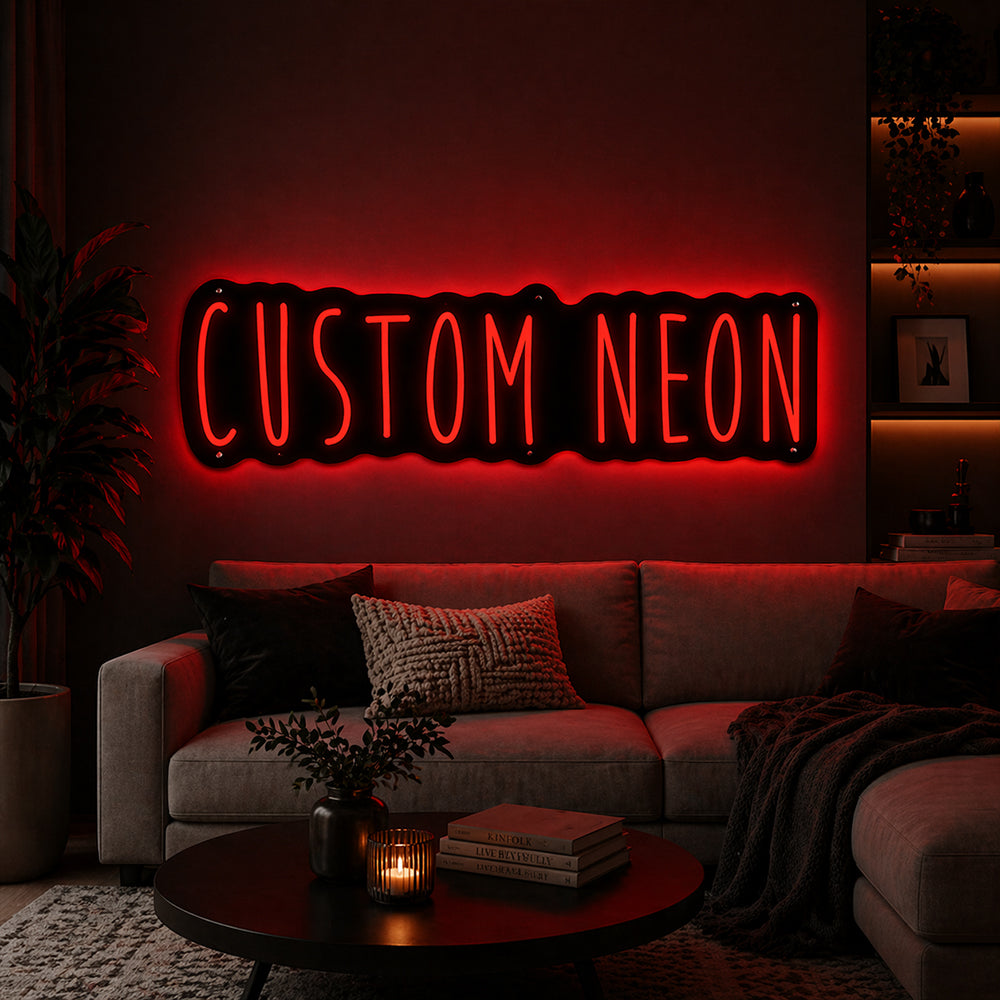 Custom Back Lit LED Light Sign - Online Editor - Made in London - Create Your Own Design