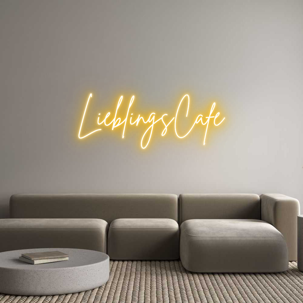 Custom Back Lit Neon Sign Online Editor LieblingsCafé
