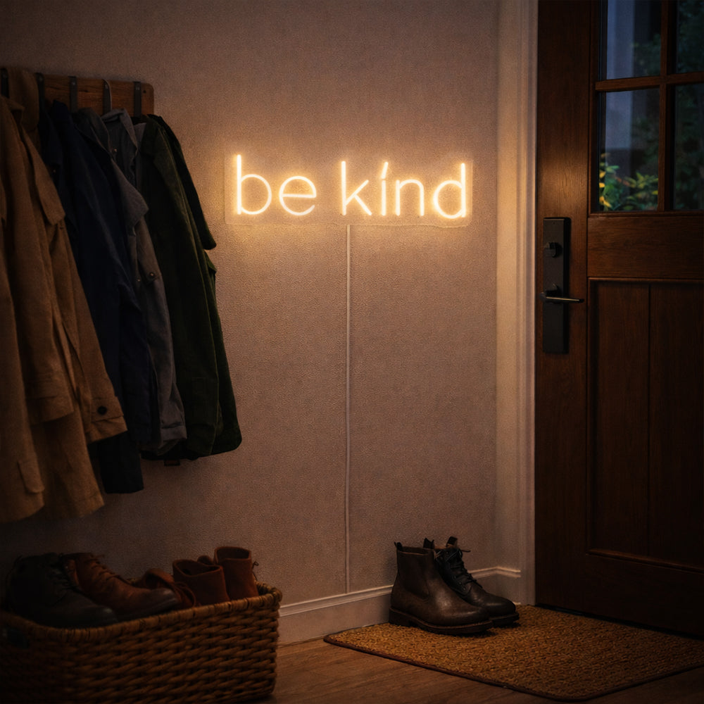 Be Kind LED Neon Sign - Made in London Inspirational Neon Signs
