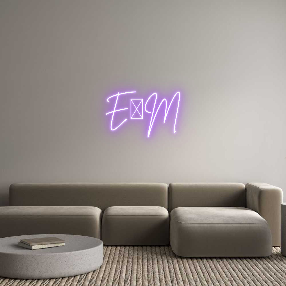Custom Neon Sign Online Editor E♡M
