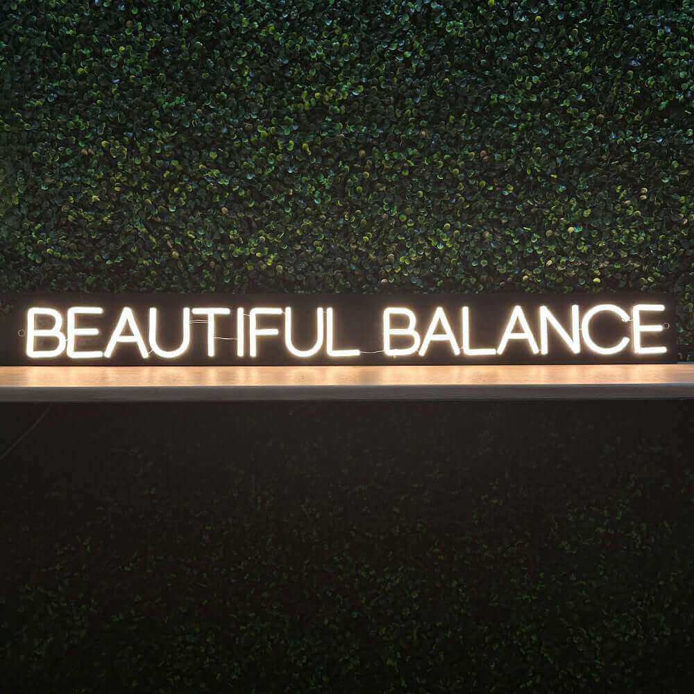 Beautiful Balance Black backboard RS LED Neon Sign