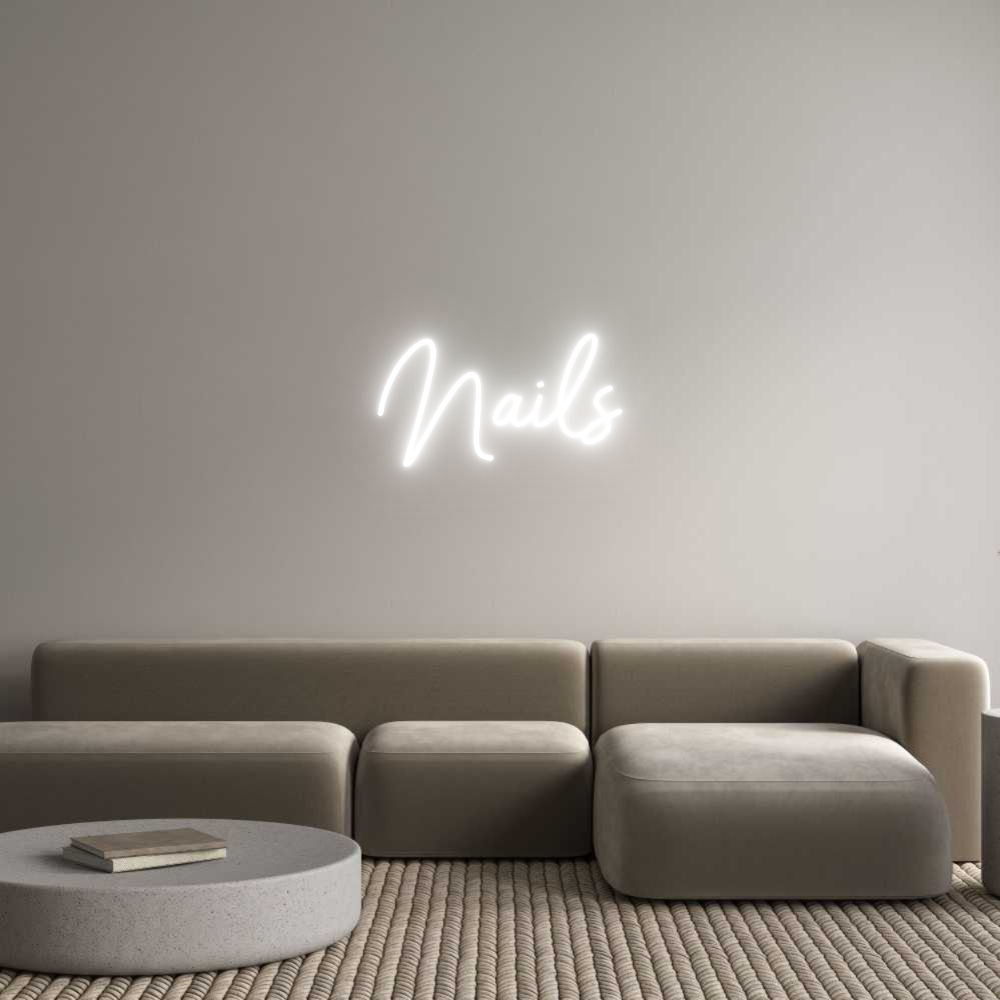 Custom Neon Sign Online Editor Nails