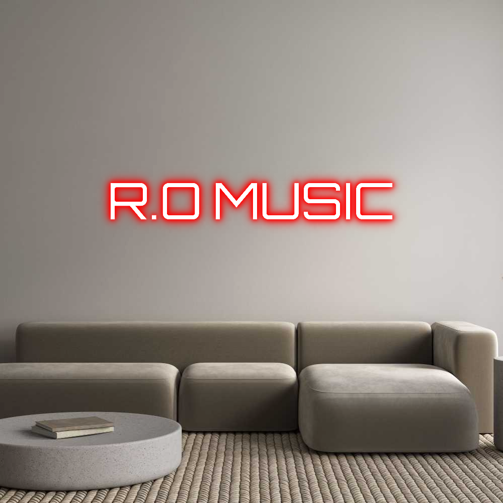 Custom Neon Sign Online Editor R.O MUSIC