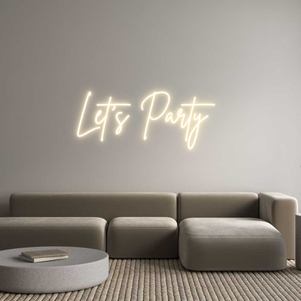 Custom Neon Sign Online Editor Let's Party
