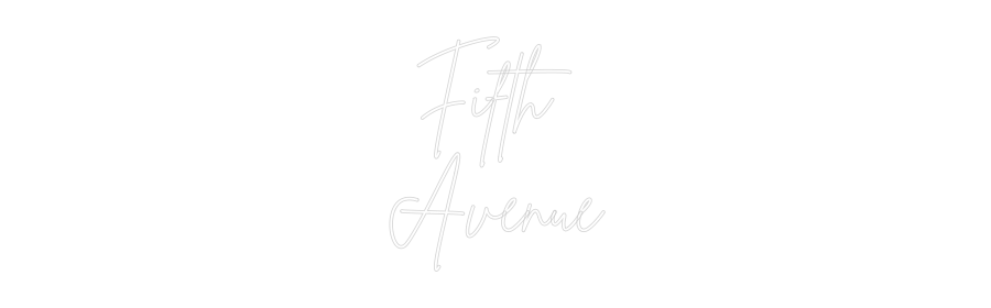 Custom Neon Sign Online Editor Fifth 
Avenue
