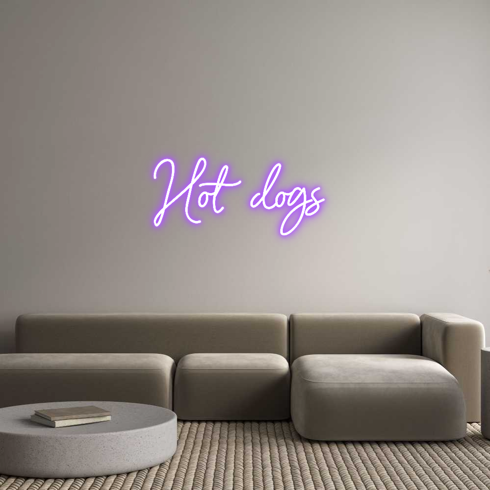 Custom Neon Sign Online Editor Hot dogs