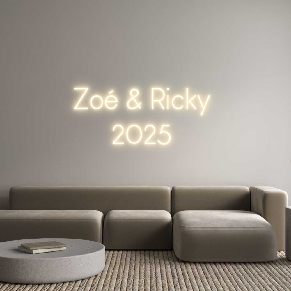 Custom Neon Sign Online Editor Zoé & Ricky 
...