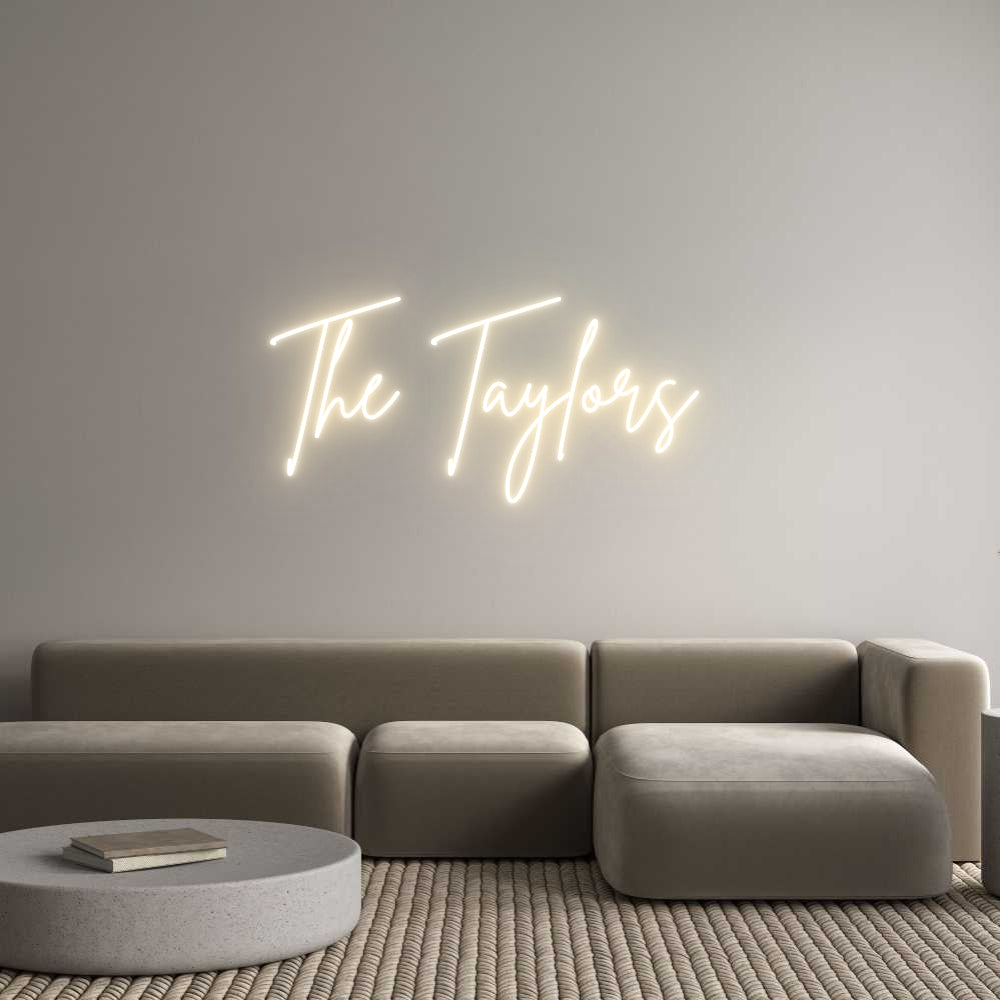Custom Neon Sign Online Editor The Taylors