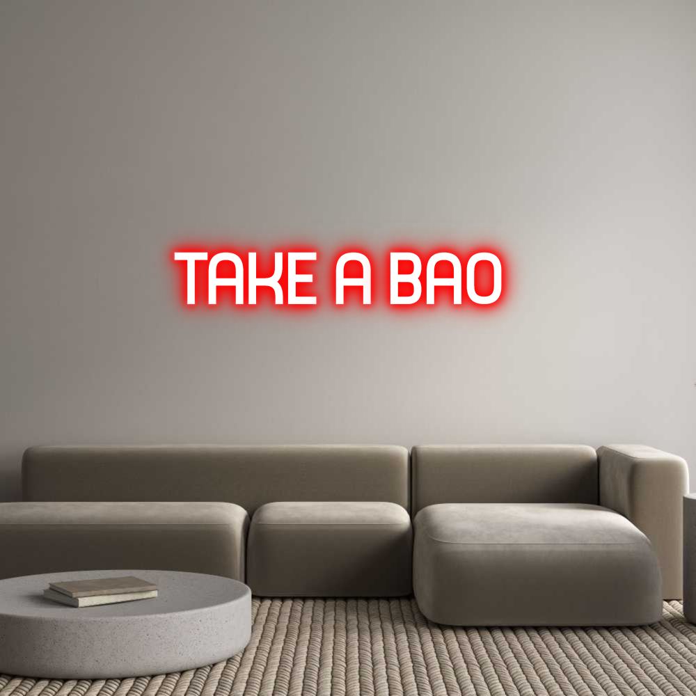 Custom Neon Sign Online Editor TAKE A BAO