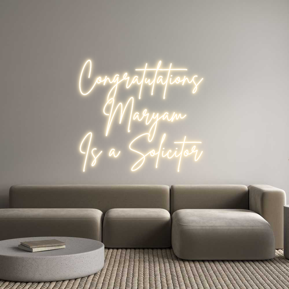 Custom Neon Sign Online Editor Congratulatio...