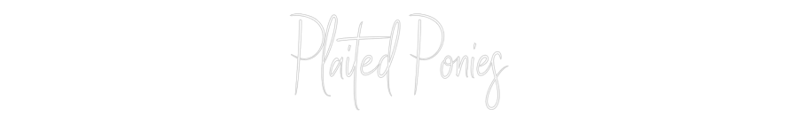 Custom Back Lit Neon Sign Online Editor Plaited Ponies
