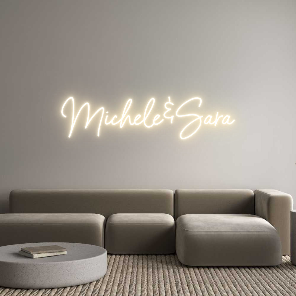 Custom Neon Sign Online Editor Michele&Sara