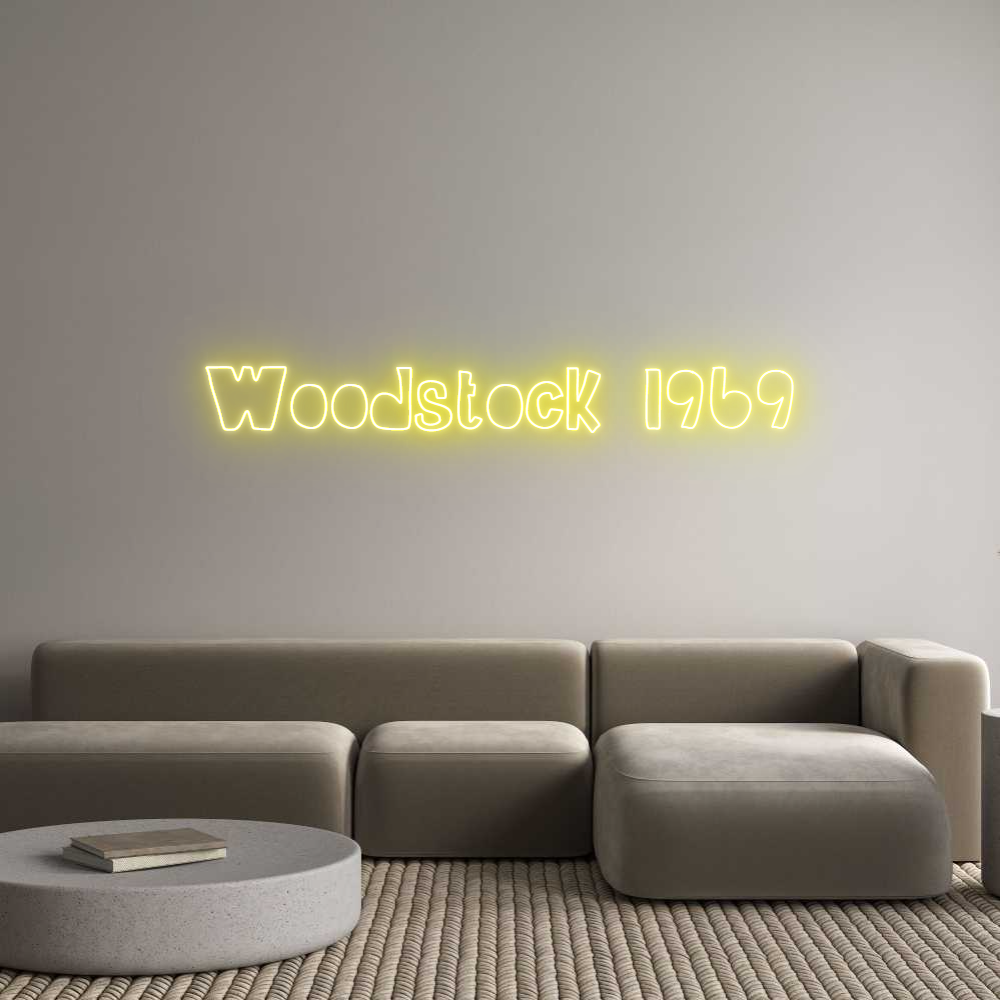 Custom Neon Sign Online Editor Woodstock 1969