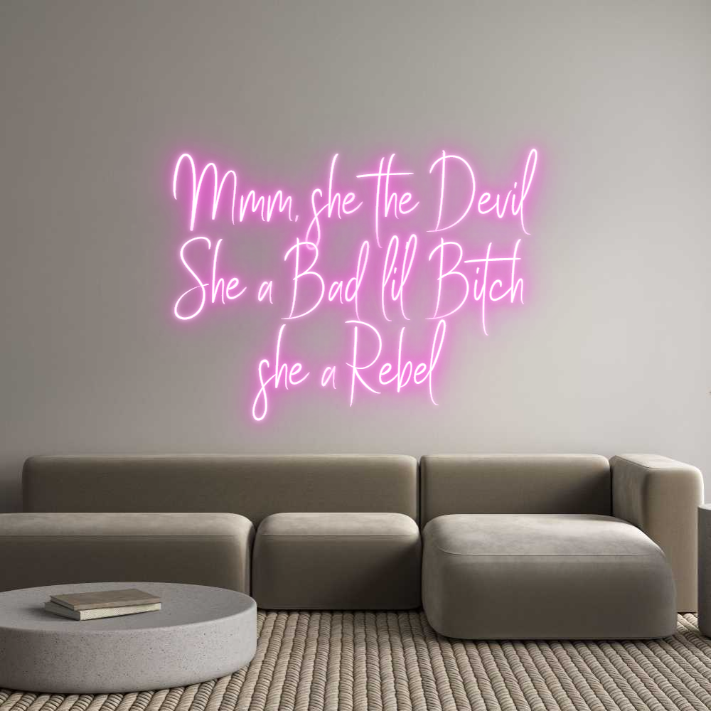 Custom Neon Sign Online Editor Mmm, she the ...