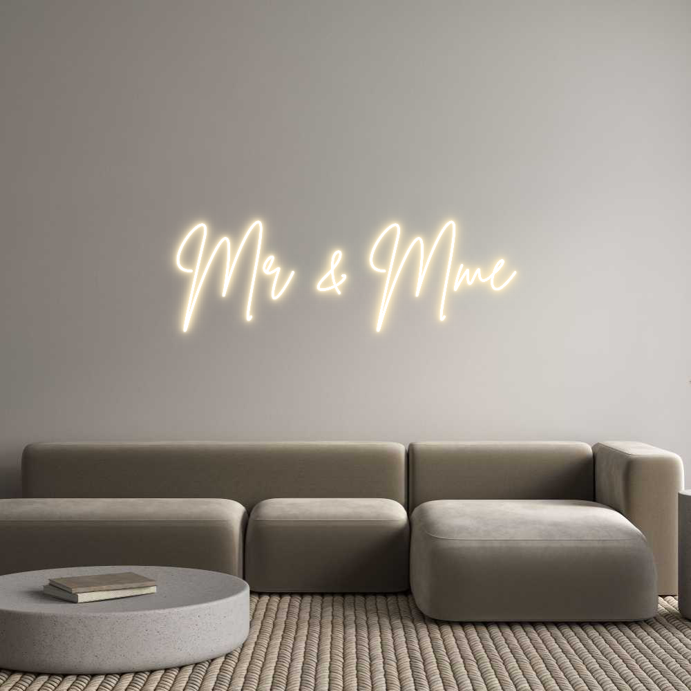 Custom Neon Sign Online Editor Mr & Mme