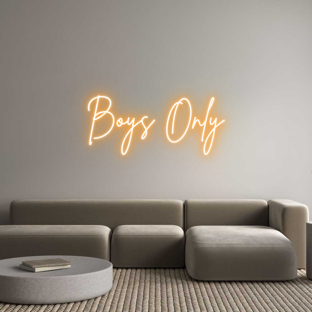 Custom Neon Sign Online Editor Boys Only