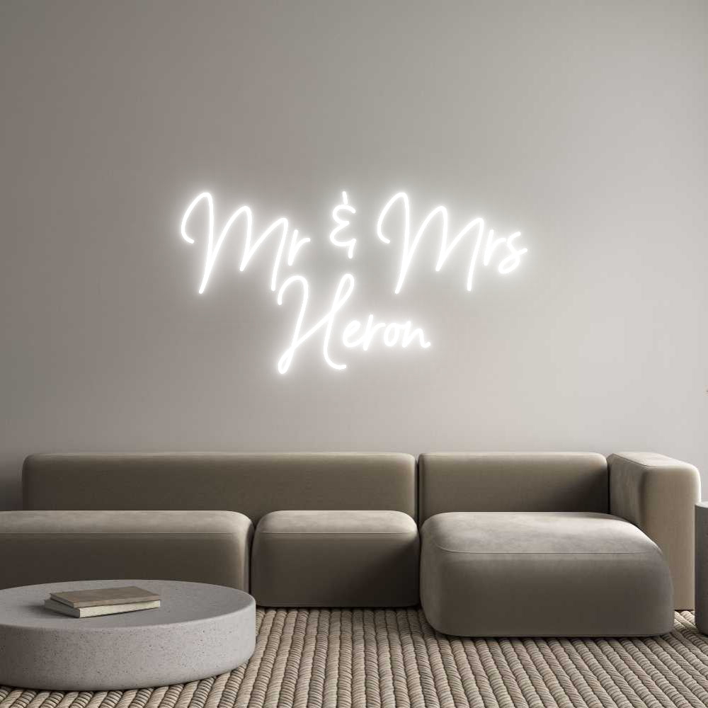 Custom Neon Sign Online Editor Mr & Mrs
Heron