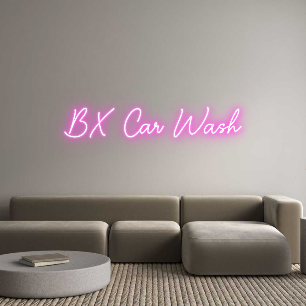 Custom Neon Sign Online Editor BX Car Wash