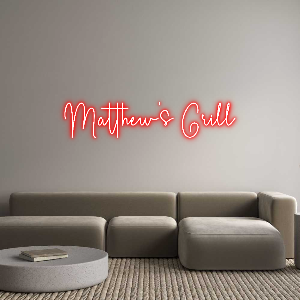 Custom Neon Sign Online Editor Matthew's Grill