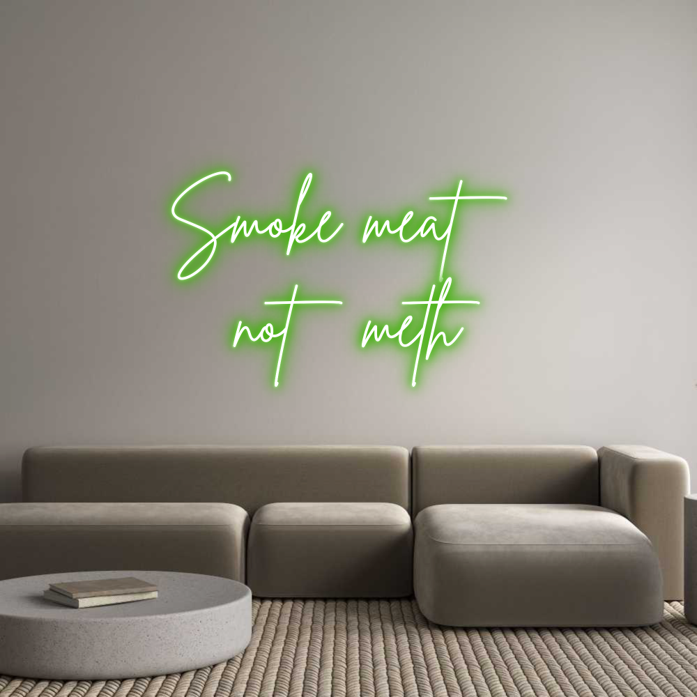 Custom Neon Sign Online Editor Smoke meat 
...