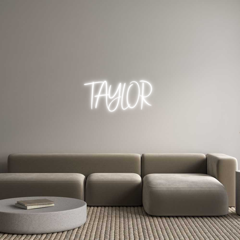Custom Neon Sign Online Editor TAYLOR