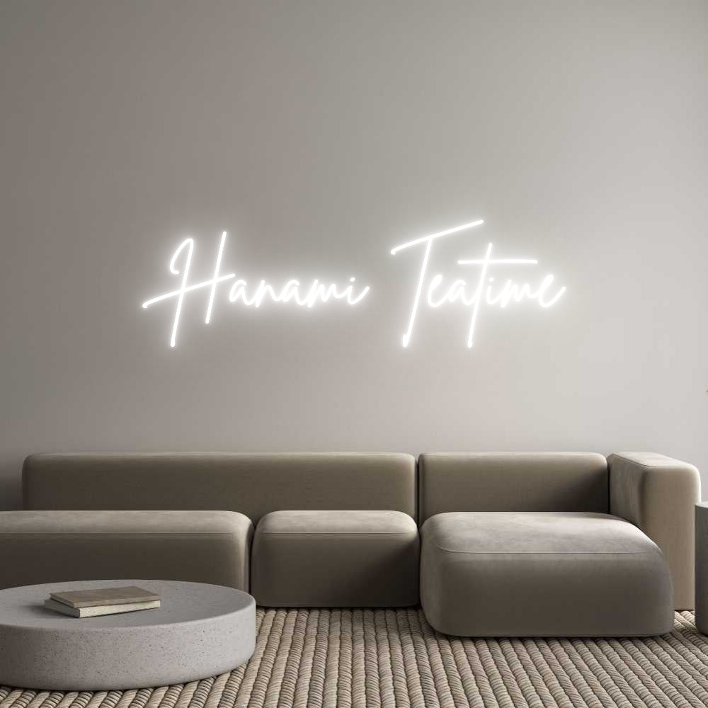 Custom Neon Sign Online Editor Hanami Teatime