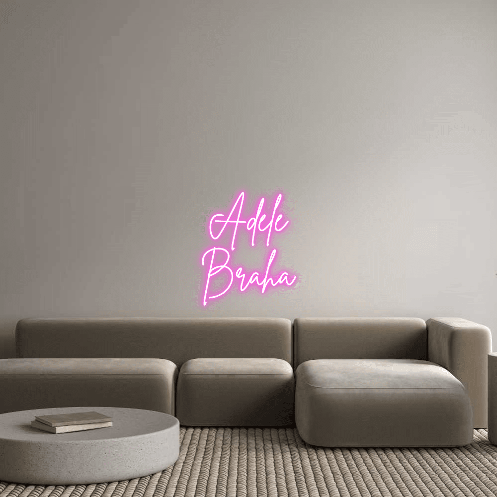 Custom Neon Sign Online Editor Adèle Braha - Planet Neon
