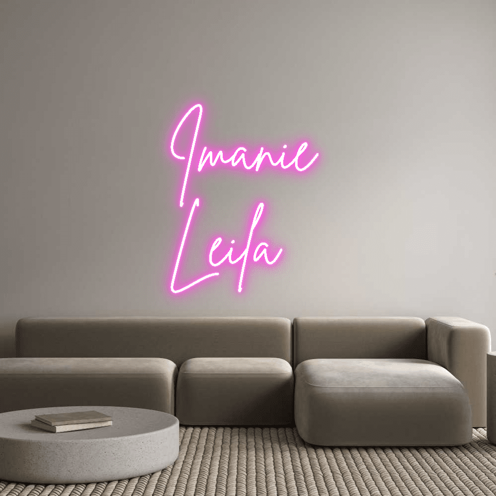 Custom Neon Sign Online Editor Imanie Leila - Planet Neon
