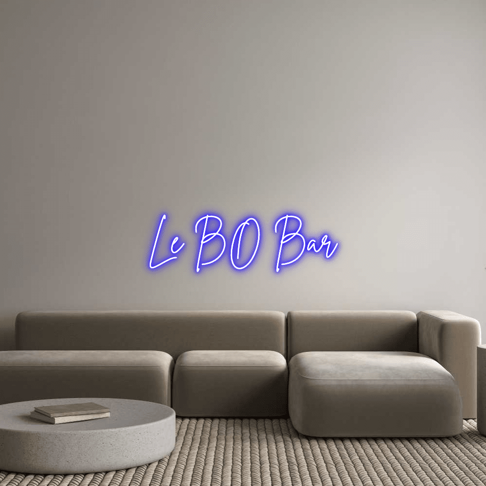 Custom Neon Sign Online Editor Le BO Bar - Planet Neon
