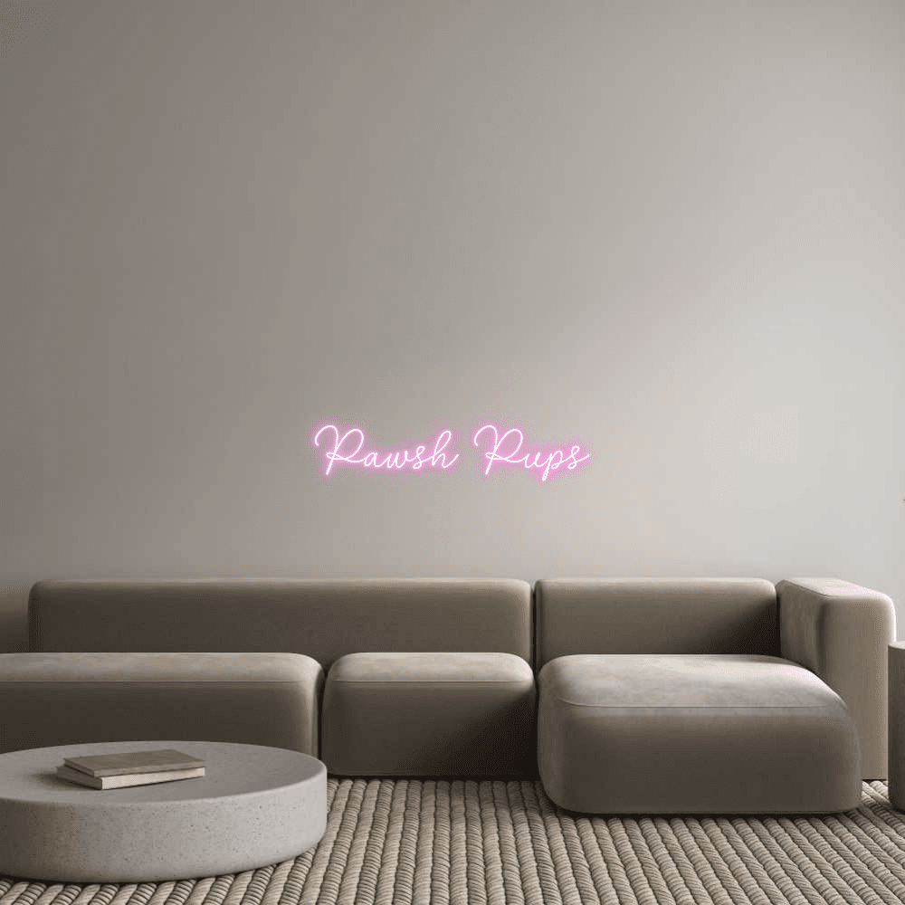 Custom Neon Sign Online Editor Pawsh Pups - Planet Neon
