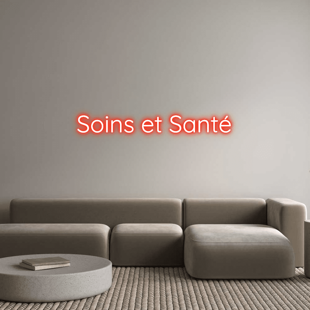 Custom Neon Sign Online Editor Soins et Santé - Planet Neon