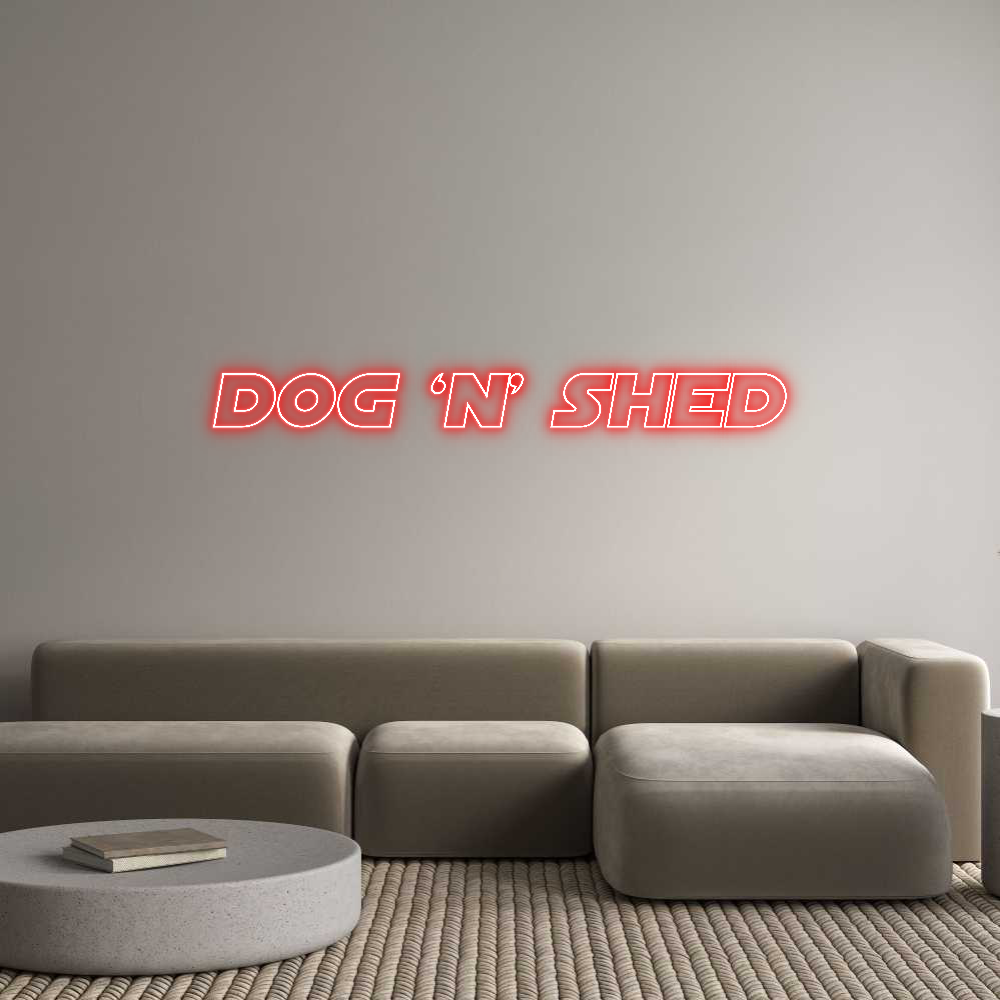 Custom Neon Sign Online Editor Dog ‘n’ shed