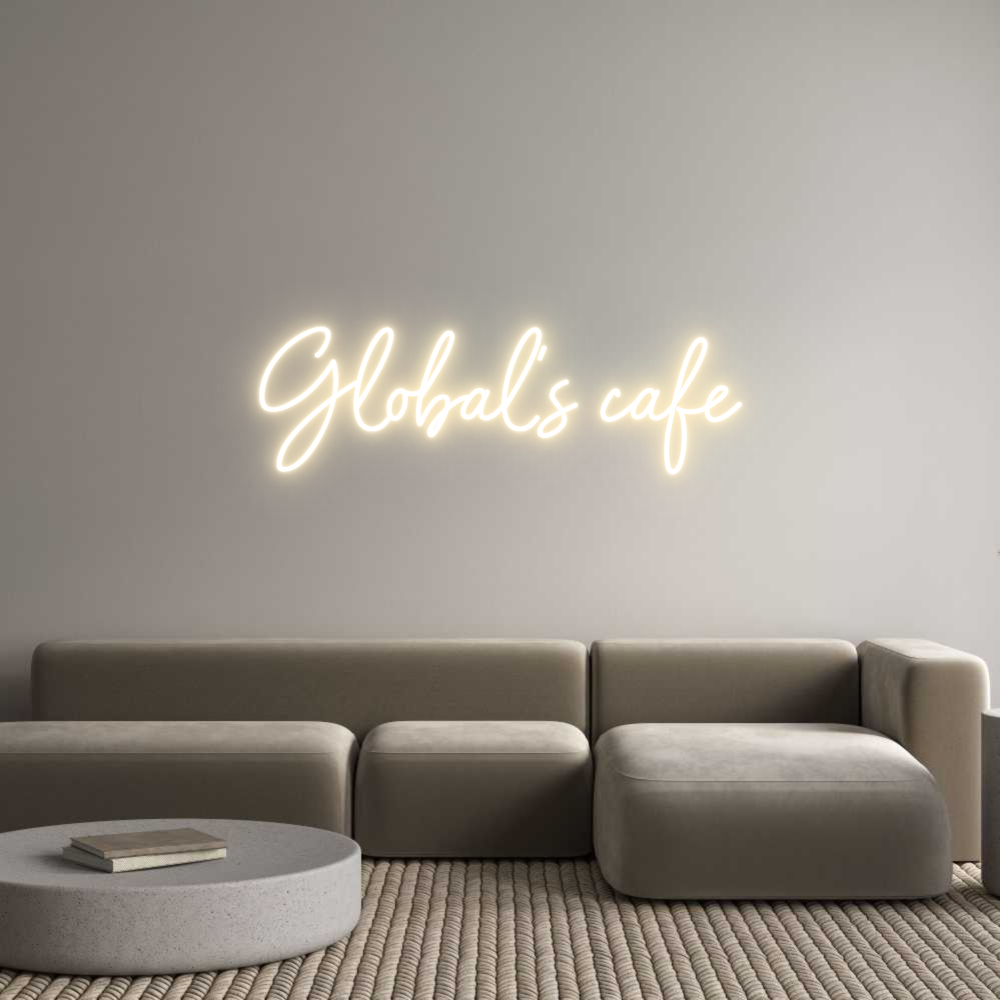 Custom Neon Sign Online Editor Global's cafè