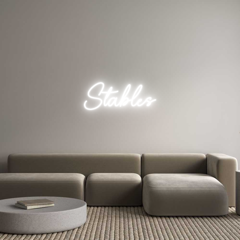 Custom Neon Sign Online Editor Stables