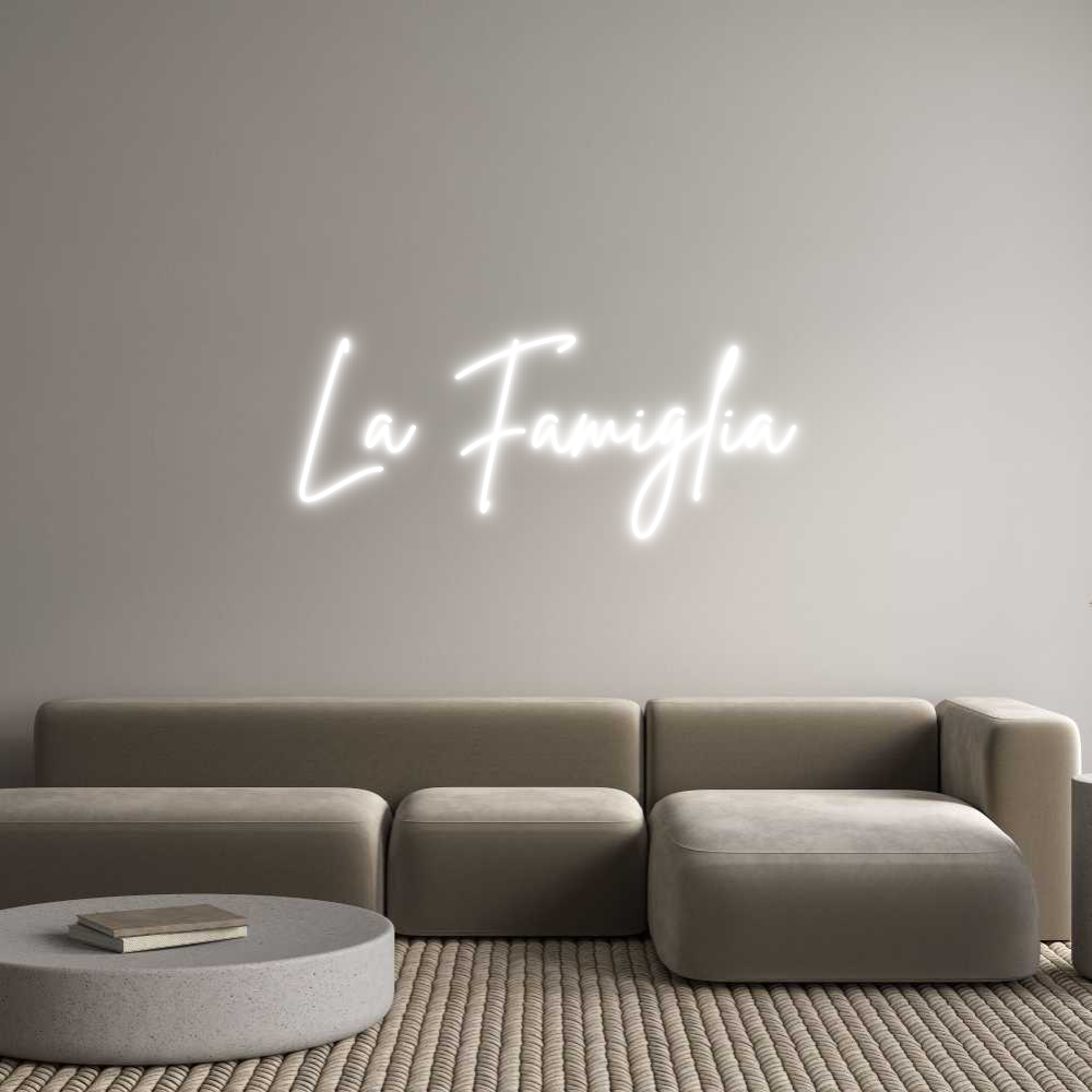 Custom Neon Sign Online Editor La Famiglia