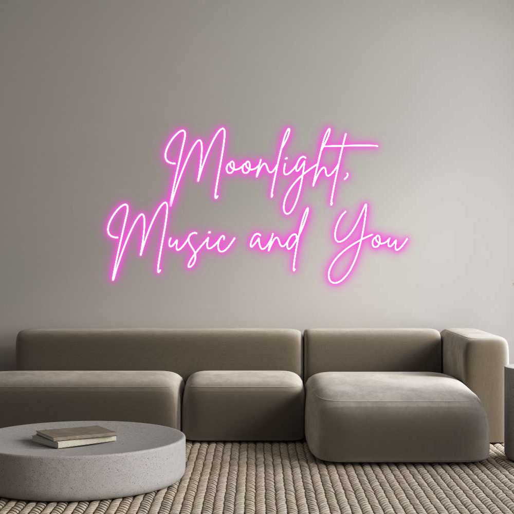 Custom Neon Sign Online Editor Moonlight,
M...